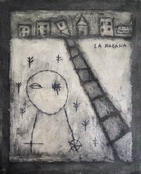 La Habana, mixed media on canvas and wood, 2004, 20x16" 