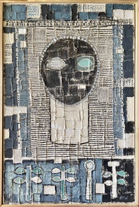 Untitled 6, mixed media on canvas, 2007, 39.5x25.5"