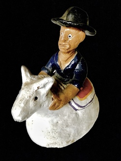 Adalton Lopes, Rider, fired clay, ca. 1995