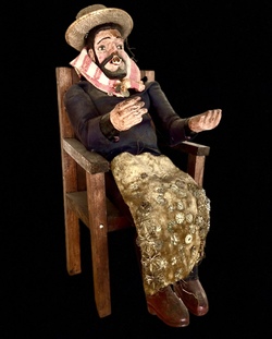 Antique figure of Maximon, Guatemala's "patron saint" of sinners 